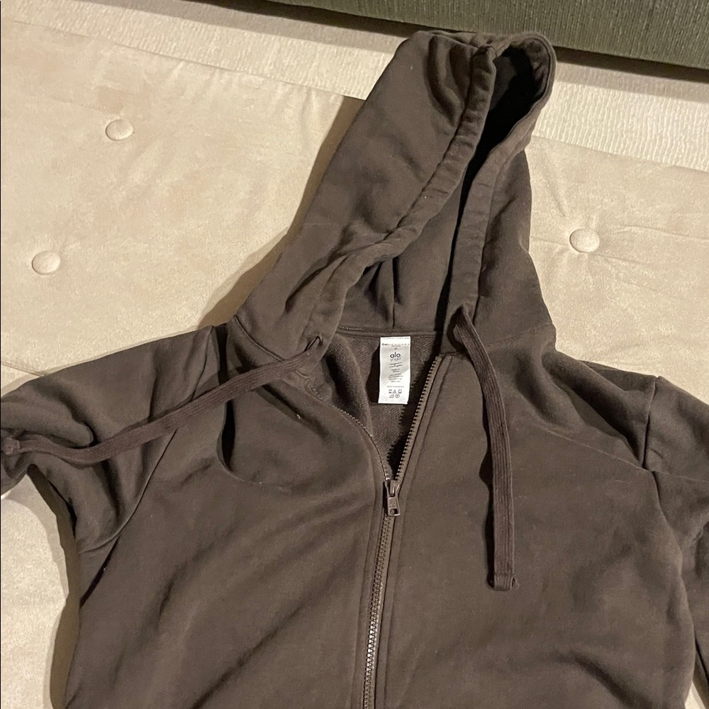 New ALO Yoga Dark Brown Hoodie